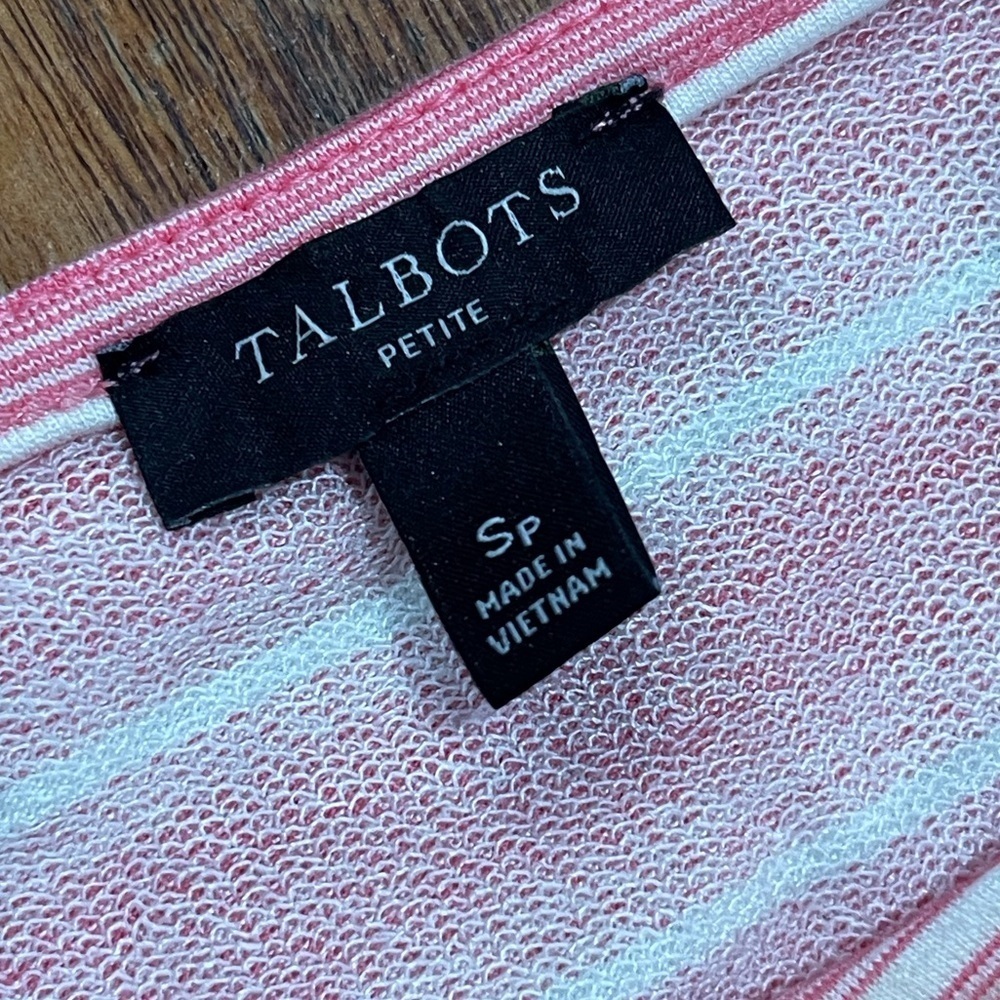 Talbots Pink and White Striped Top - Picture 5 of 12